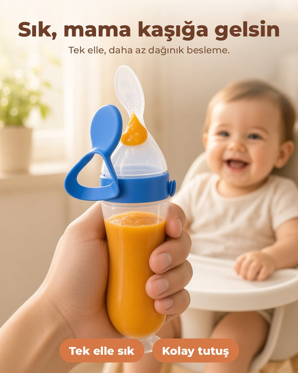 Kaşıklı Mama Besleme Şişesi