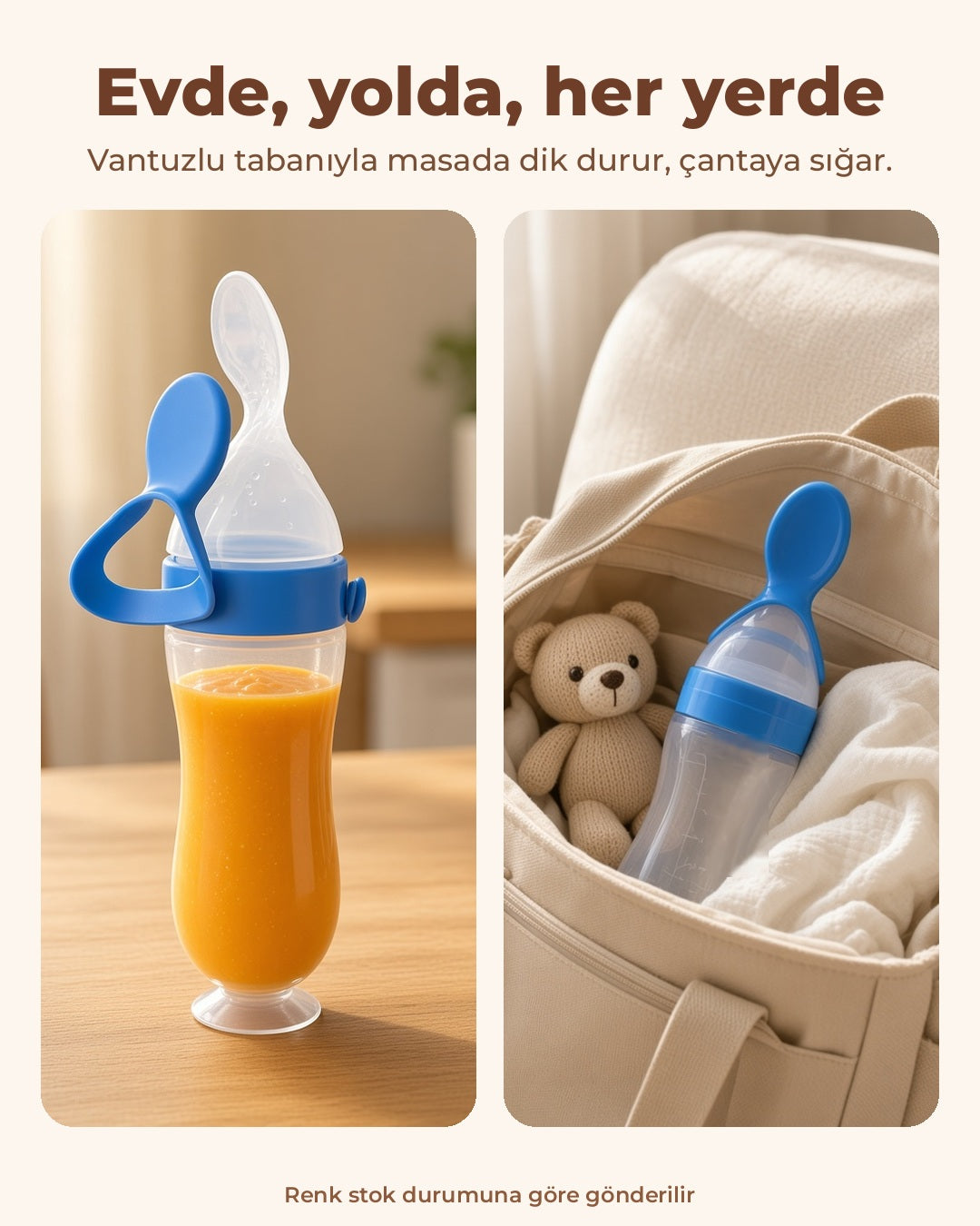 Kaşıklı Mama Besleme Şişesi